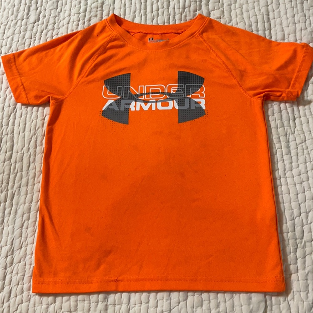 Under Armour size 6 orange shirt